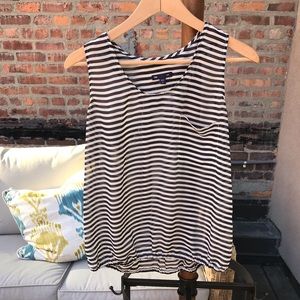 Sheer striped tank